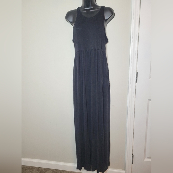 Grecerelle Black Maxi Dress sz L - Picture 1 of 8